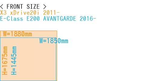 #X3 xDrive20i 2011- + E-Class E200 AVANTGARDE 2016-
